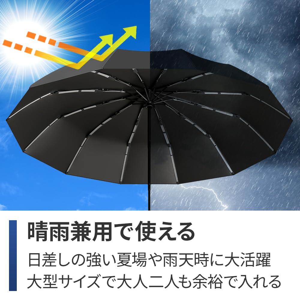 晴天と雨天の両方で使える晴雨兼用傘
